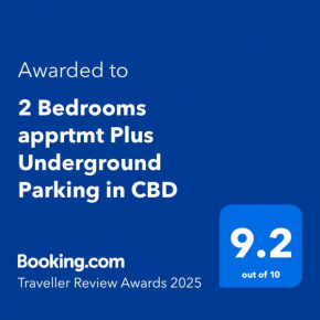 2 Bedrooms apprtmt Plus Underground Parking in CBD